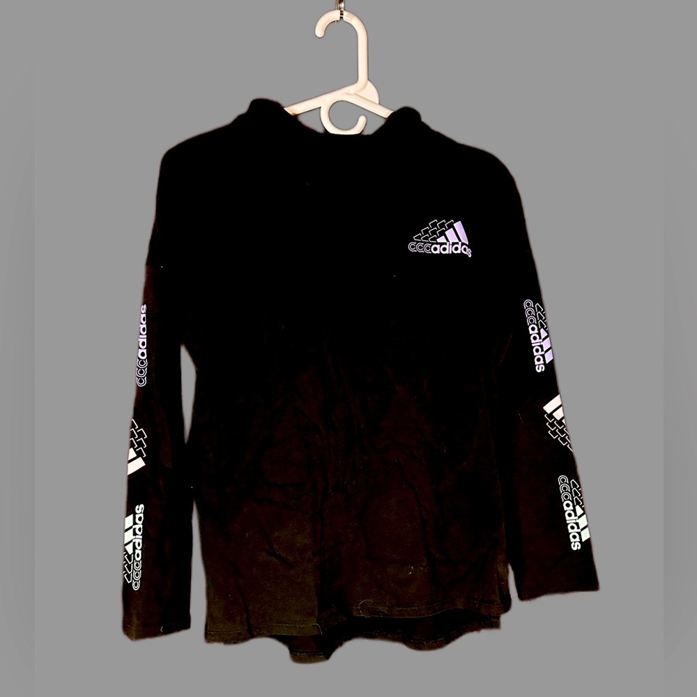Adidas Long Sleeve Hooded Graphic Tee L (14)